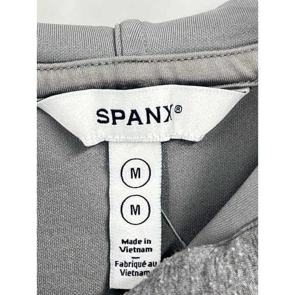 Spanx AirEssentials Hoodie Sweatshirt Pullover Gray Sz M Athleisure Cozy Lux - Picture 3 of 5